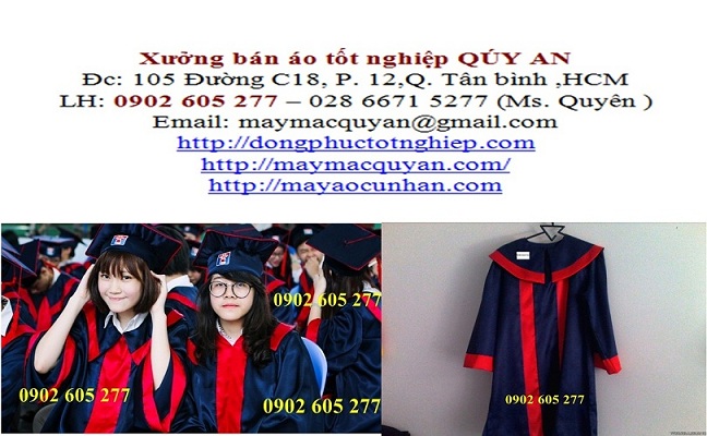 Cắt may áo tốt nghiệp sinh viên tại TPHCM